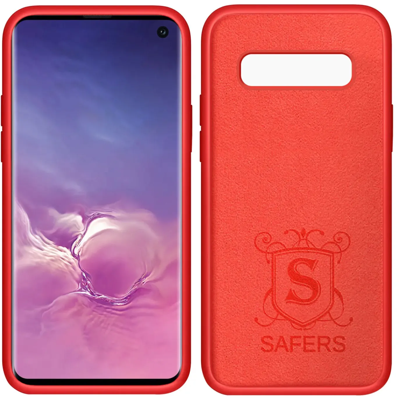 Samsung Galaxy S10 - Silikon Case mit Mikrofaser-Innenseite