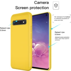Samsung Galaxy S10 - Silikon Case mit Mikrofaser-Innenseite