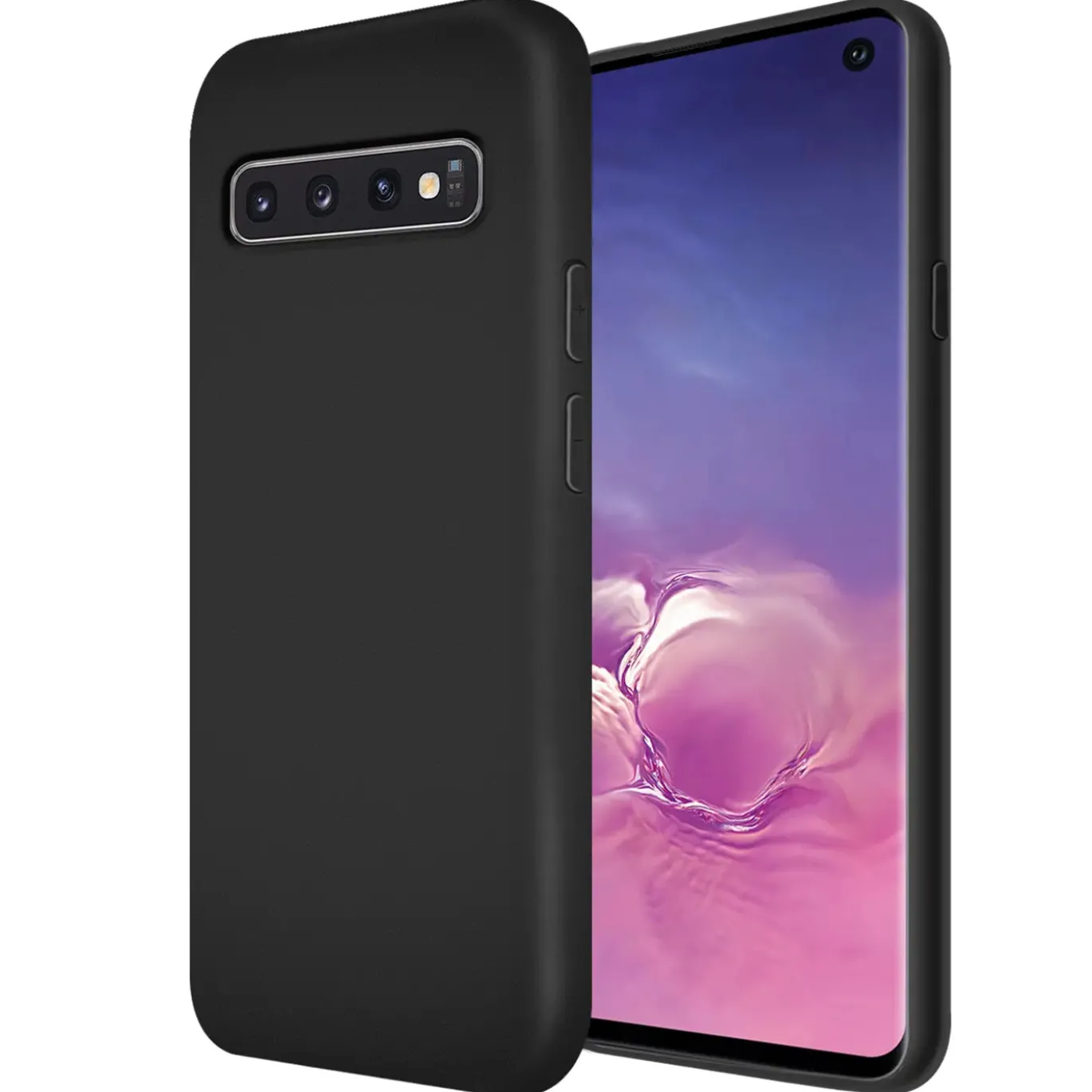 Samsung Galaxy S10 - Silikon Case mit Mikrofaser-Innenseite