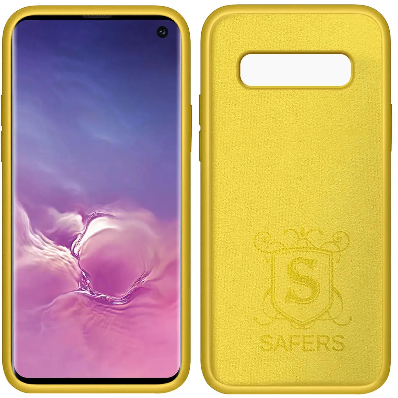 Samsung Galaxy S10 - Silikon Case mit Mikrofaser-Innenseite