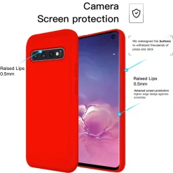 Samsung Galaxy S10 - Silikon Case mit Mikrofaser-Innenseite