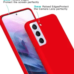 Samsung Galaxy S21 - Silikon Case mit Mikrofaser-Innenseite