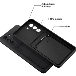 Samsung Galaxy S21 - Silikonhülle mit Kartenfach & Kameraschutz