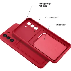 Samsung Galaxy S21 - Silikonhülle mit Kartenfach & Kameraschutz