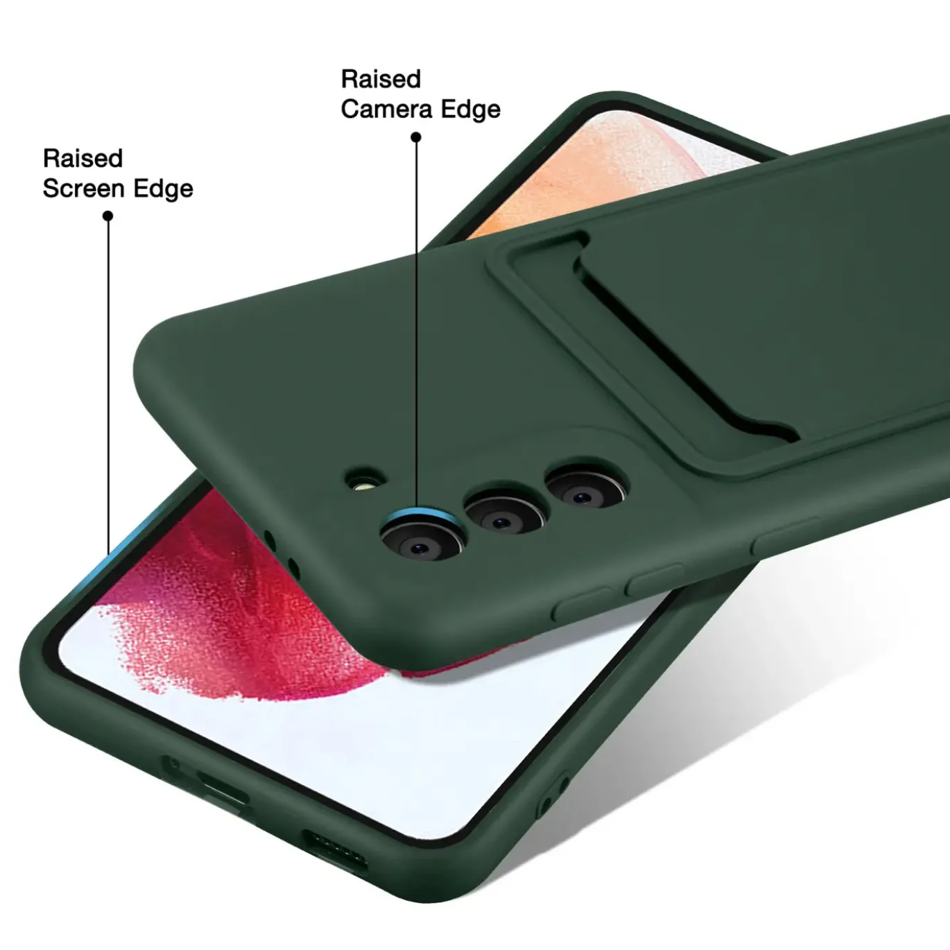 Samsung Galaxy S21 - Silikonhülle mit Kartenfach & Kameraschutz