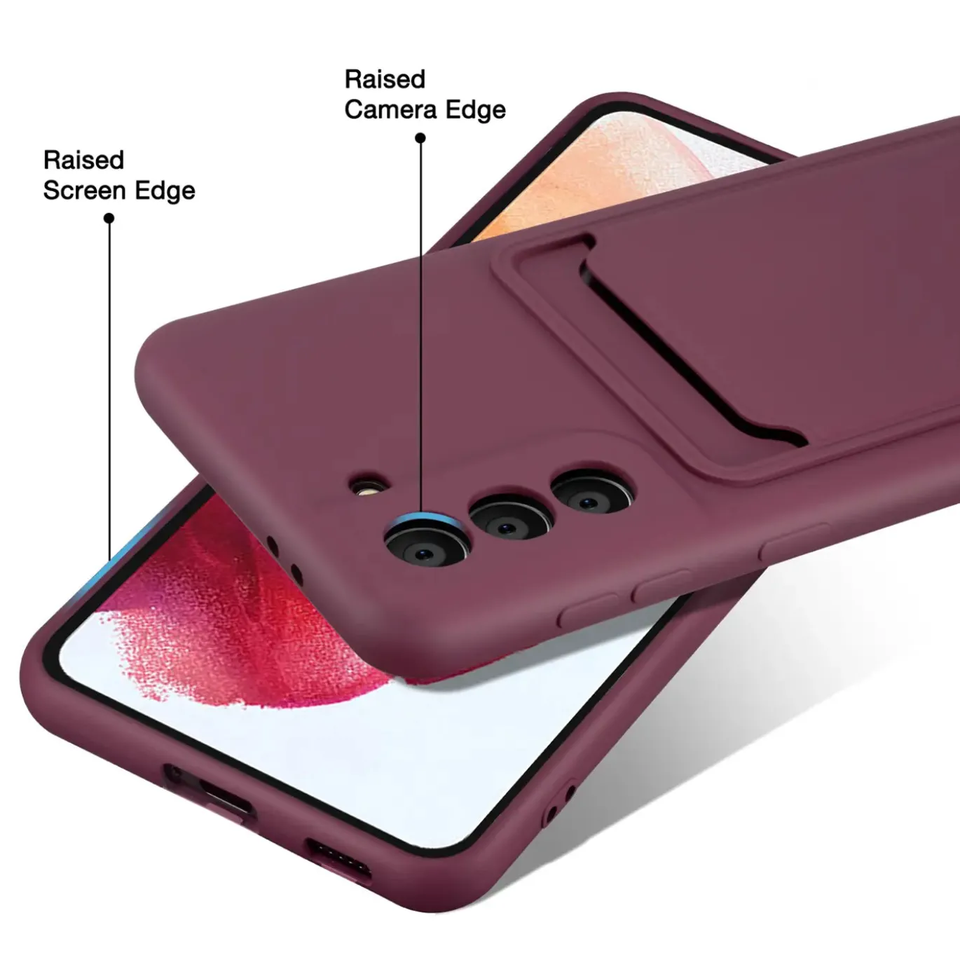 Samsung Galaxy S21 - Silikonhülle mit Kartenfach & Kameraschutz