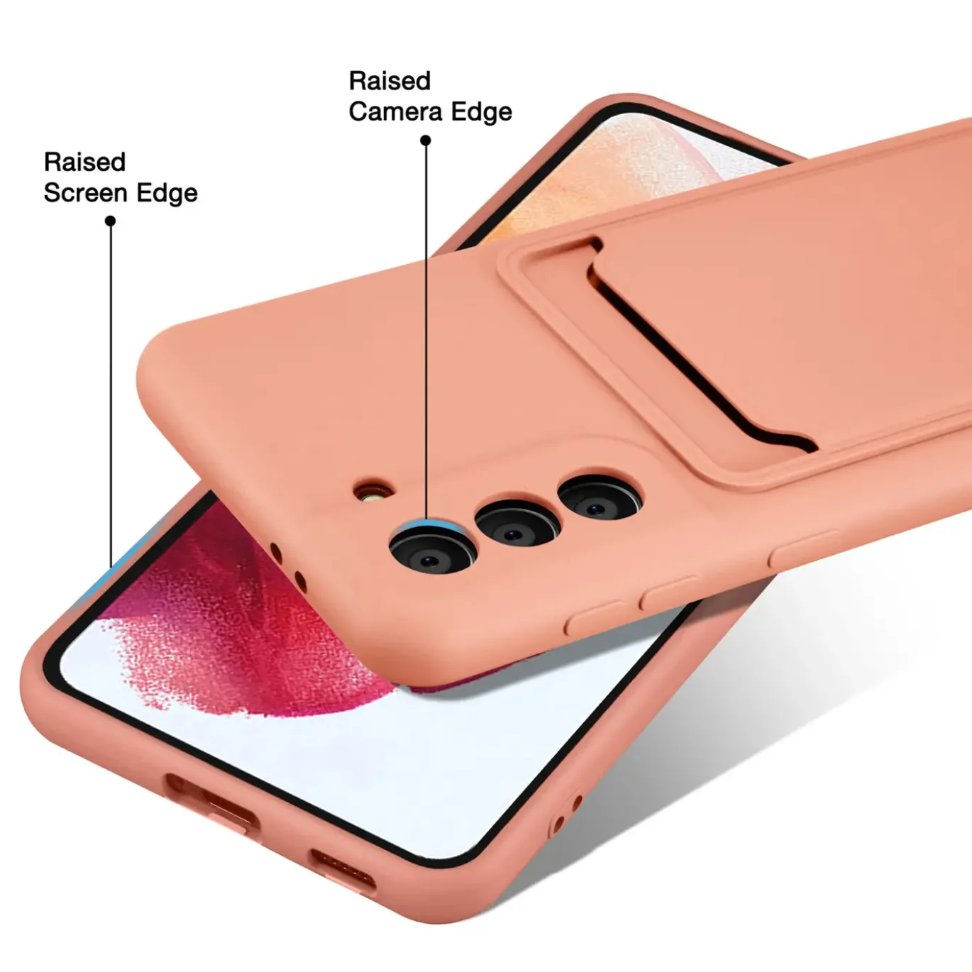 Samsung Galaxy S21 - Silikonhülle mit Kartenfach & Kameraschutz