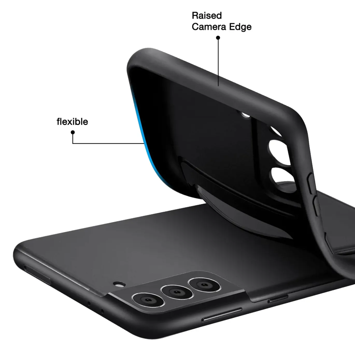 Samsung Galaxy S21 - Silikonhülle mit Kartenfach & Kameraschutz