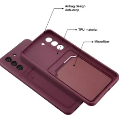 Samsung Galaxy S21 - Silikonhülle mit Kartenfach & Kameraschutz