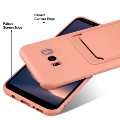 Samsung Galaxy S8 - Silikonhülle mit Kartenfach & Kameraschutz