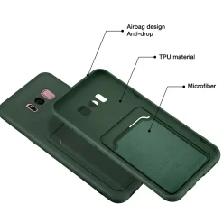 Samsung Galaxy S8 - Silikonhülle mit Kartenfach & Kameraschutz