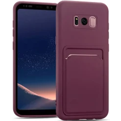 Samsung Galaxy S8 - Silikonhülle mit Kartenfach & Kameraschutz