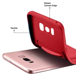 Samsung Galaxy S8 - Silikonhülle mit Kartenfach & Kameraschutz