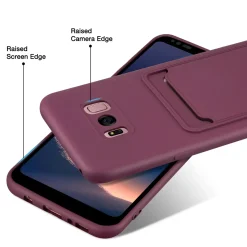 Samsung Galaxy S8 - Silikonhülle mit Kartenfach & Kameraschutz
