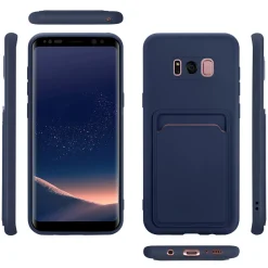 Samsung Galaxy S8 - Silikonhülle mit Kartenfach & Kameraschutz