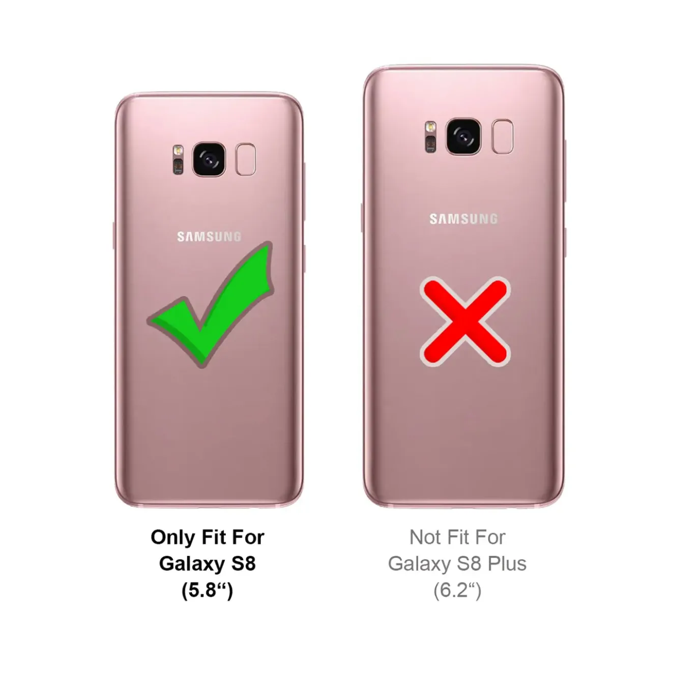 Samsung Galaxy S8 - Silikonhülle mit Kartenfach & Kameraschutz