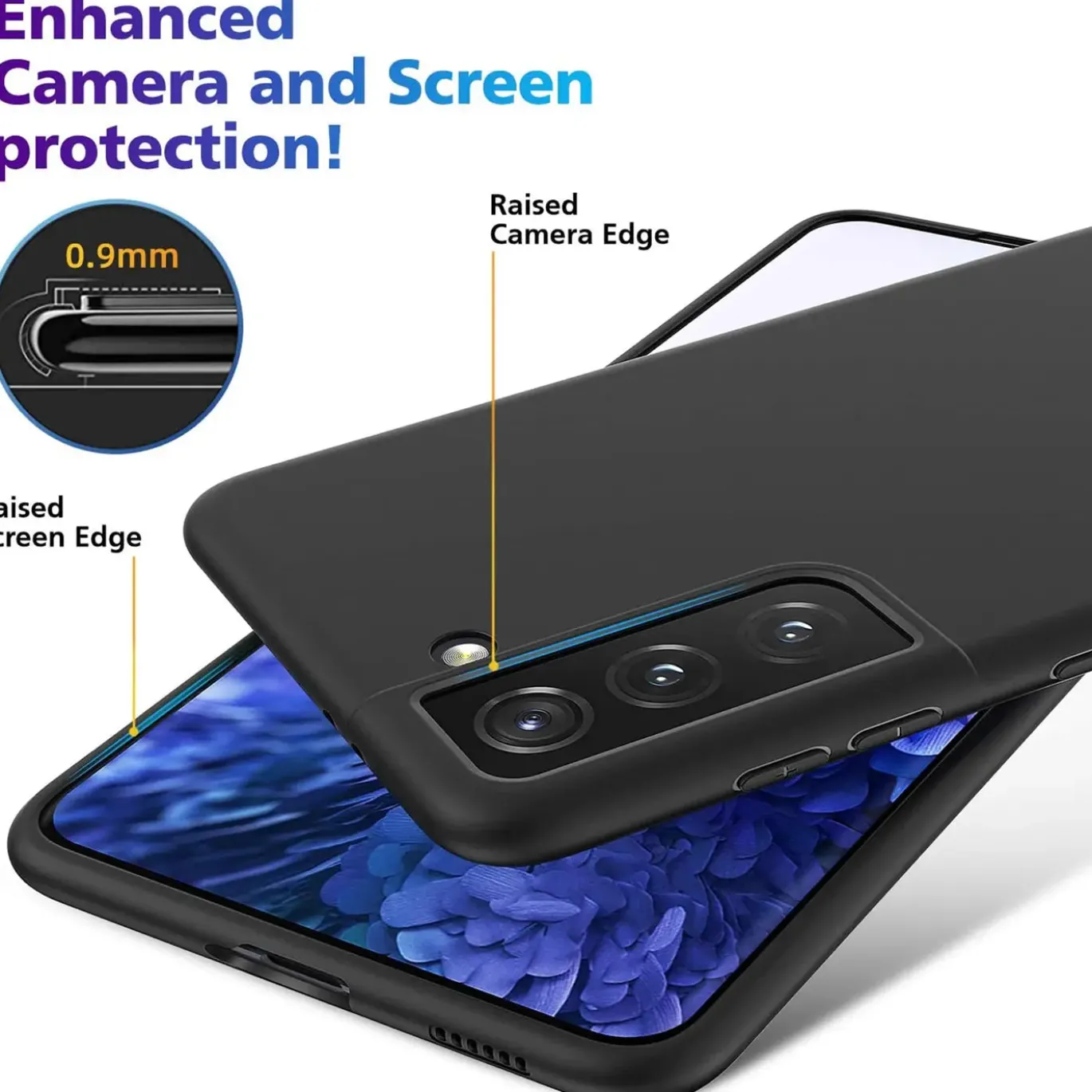 Samsung Galaxy S21 - Slim Silikon Backcover Schwarz