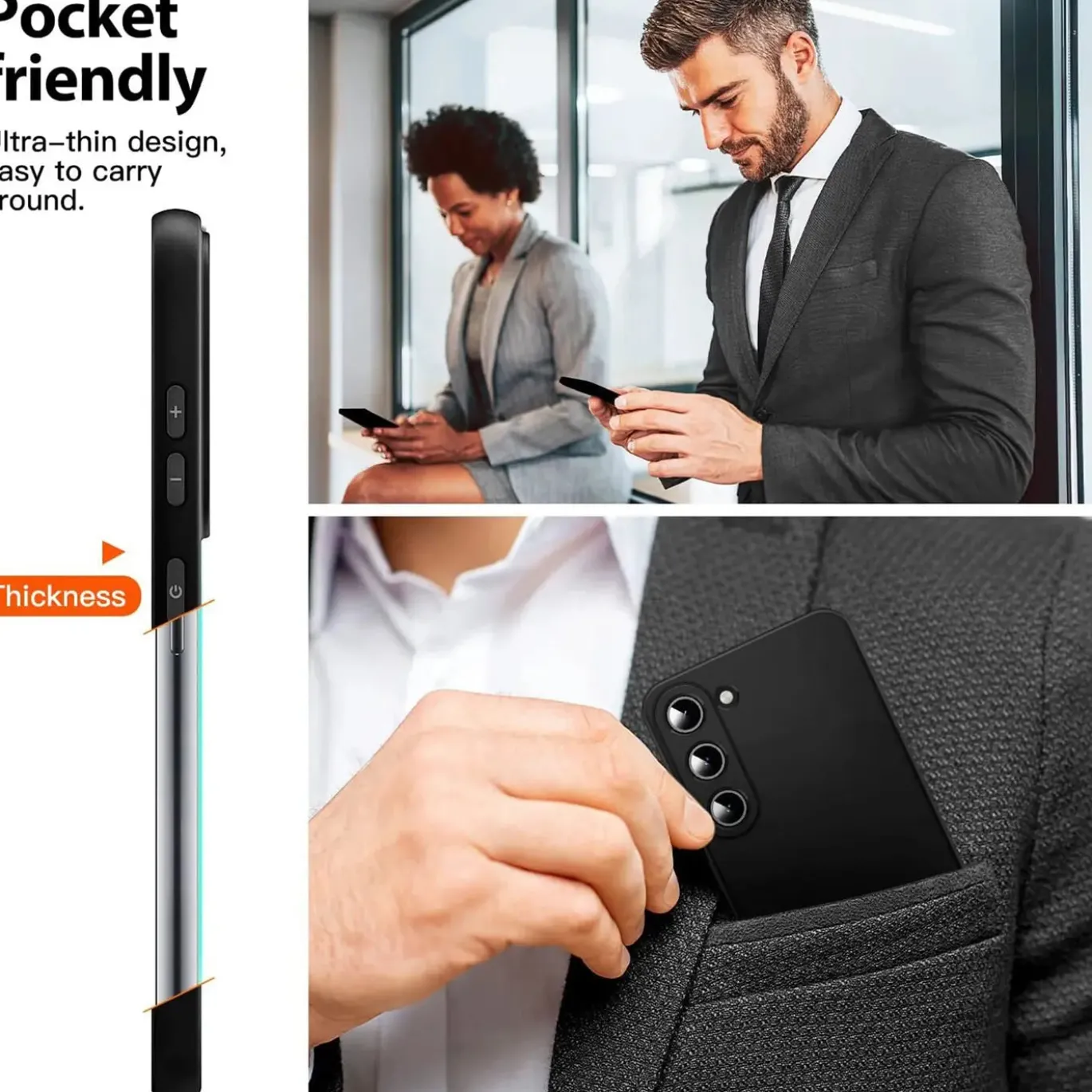 Samsung Galaxy S23 - Slim Silikon Backcover Schwarz