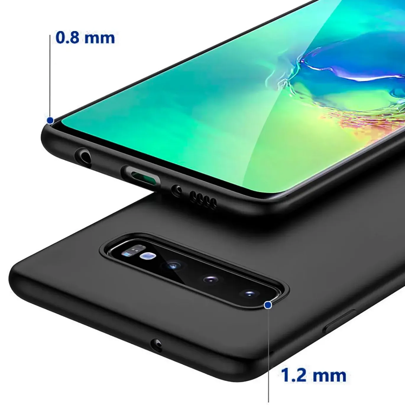 Samsung Galaxy S10 - Slim Silikon Backcover Schwarz