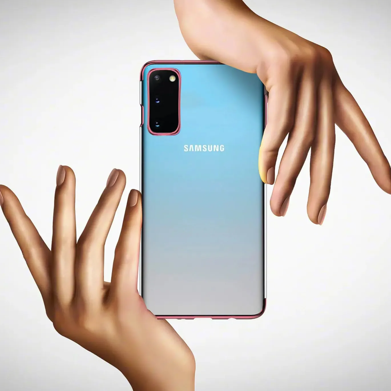 Samsung Galaxy S20 - Transparente Hülle mit Akzenten