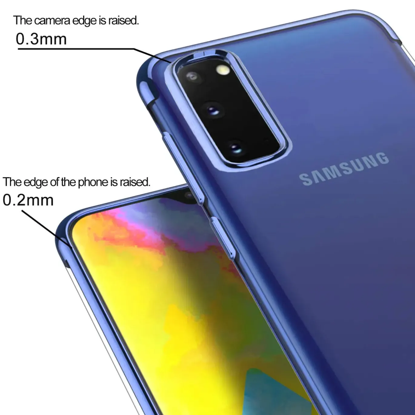 Samsung Galaxy S20 - Transparente Hülle mit Akzenten