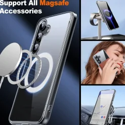 Samsung Galaxy S24 - Transparente MagSafe Silikonhülle