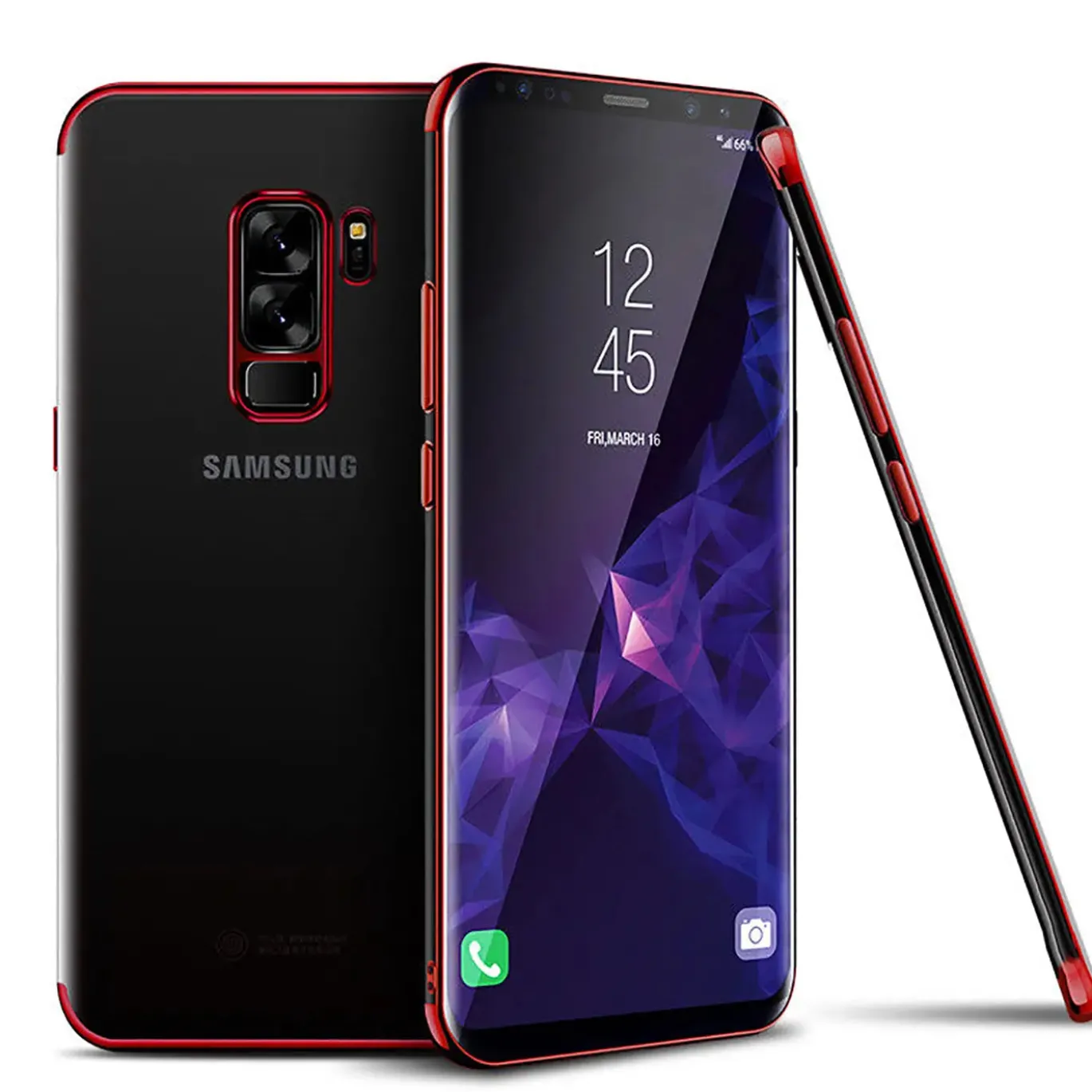 Samsung Galaxy S9 - Transparente Hülle mit Akzenten