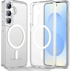 Samsung Galaxy S25 - Transparente MagSafe Silikonhülle