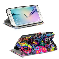 Samsung Galaxy S6 Edge - Motiv Klapphülle mit Kartenfächern & Standfunktion