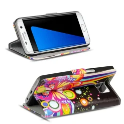Samsung Galaxy S7 Edge - Motiv Klapphülle mit Kartenfächern & Standfunktion