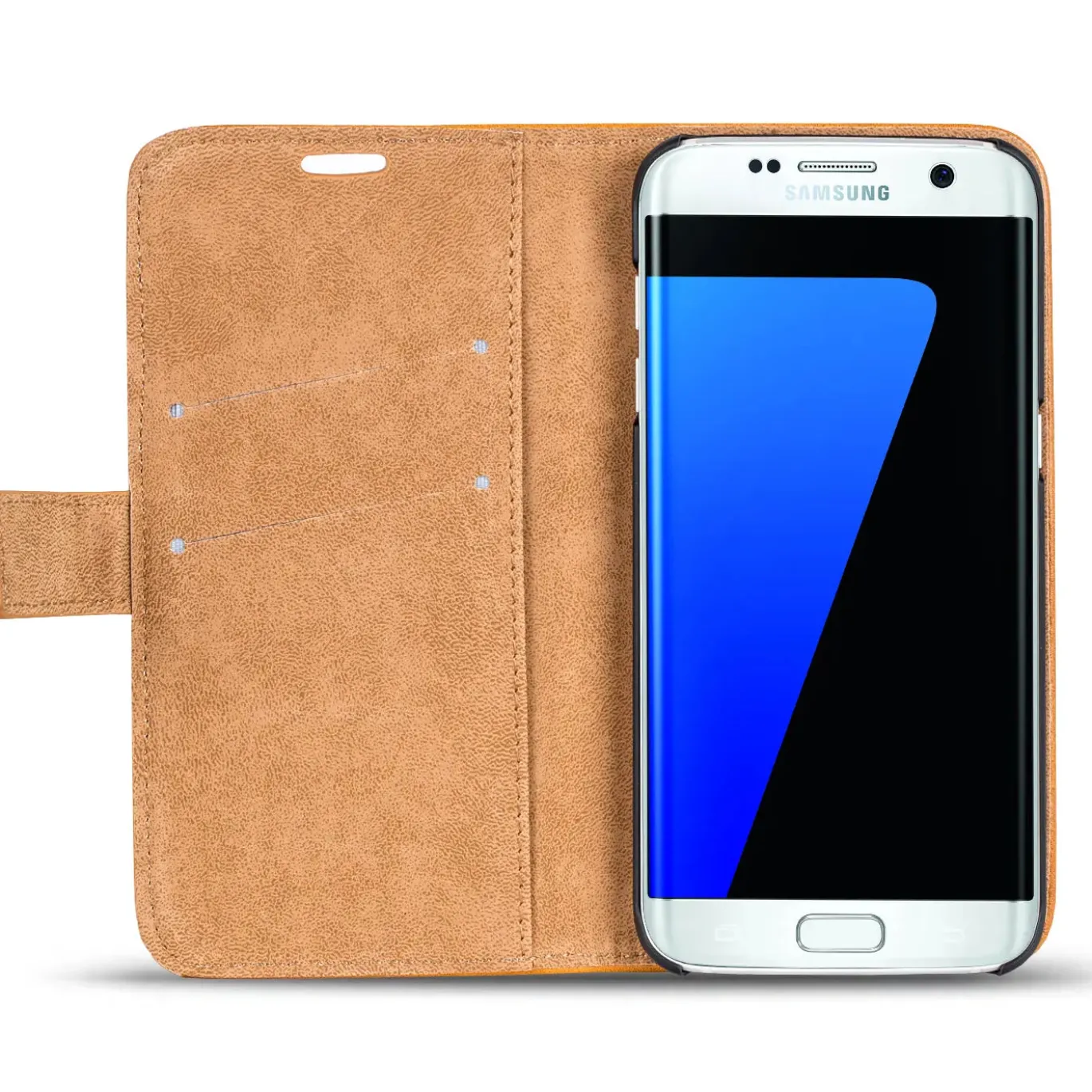 Samsung Galaxy S7 Edge - Retro Klapphülle mit Karten- & Geldfach