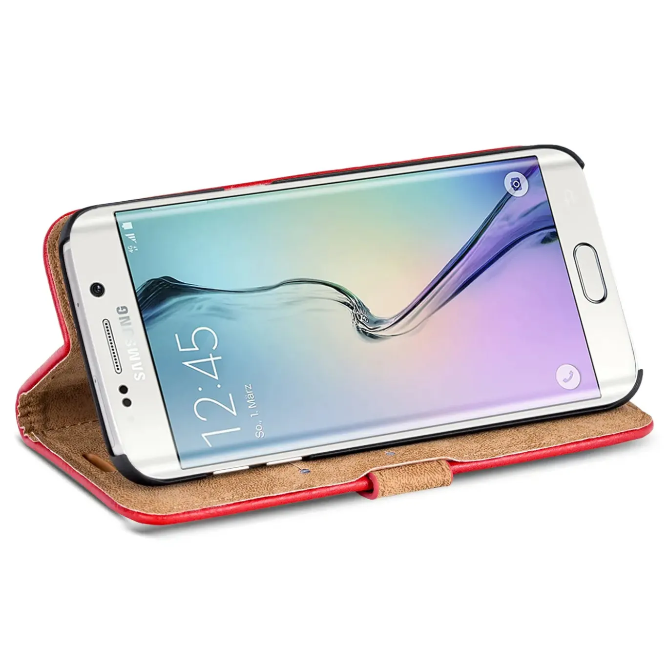 Samsung Galaxy S6 Edge - Retro Klapphülle mit Karten- & Geldfach
