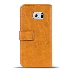 Samsung Galaxy S6 Edge - Retro Klapphülle mit Karten- & Geldfach