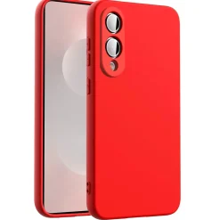 Samsung Galaxy S25 Edge - Silikon Case mit Mikrofaser-Innenseite
