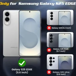 Samsung Galaxy S25 Edge - Silikon Case mit Mikrofaser-Innenseite