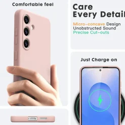 Samsung Galaxy S25 Edge - Silikon Case mit Mikrofaser-Innenseite