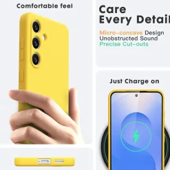 Samsung Galaxy S25 Edge - Silikon Case mit Mikrofaser-Innenseite
