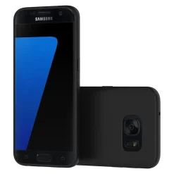 Samsung Galaxy S7 Edge - Slim Silikon Backcover Schwarz