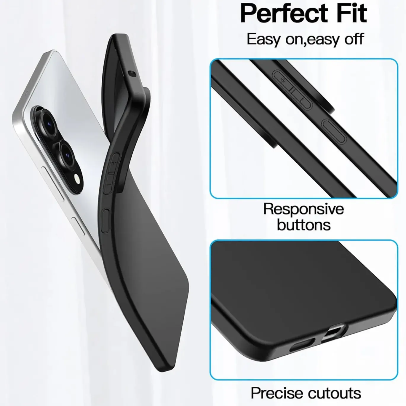 Samsung Galaxy S25 Edge - Slim Silikon Backcover Schwarz