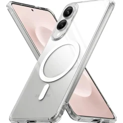 Samsung Galaxy S25 Edge - Transparente MagSafe Silikonhülle