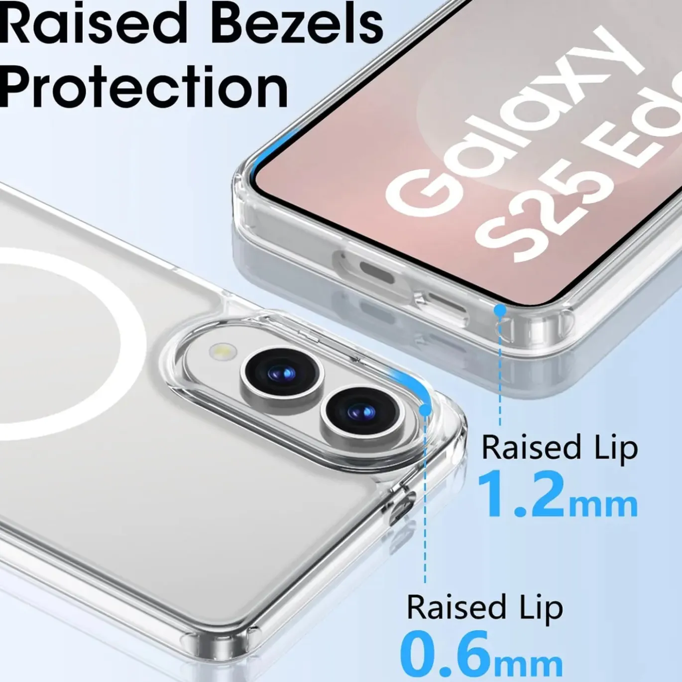 Samsung Galaxy S25 Edge - Transparente MagSafe Silikonhülle