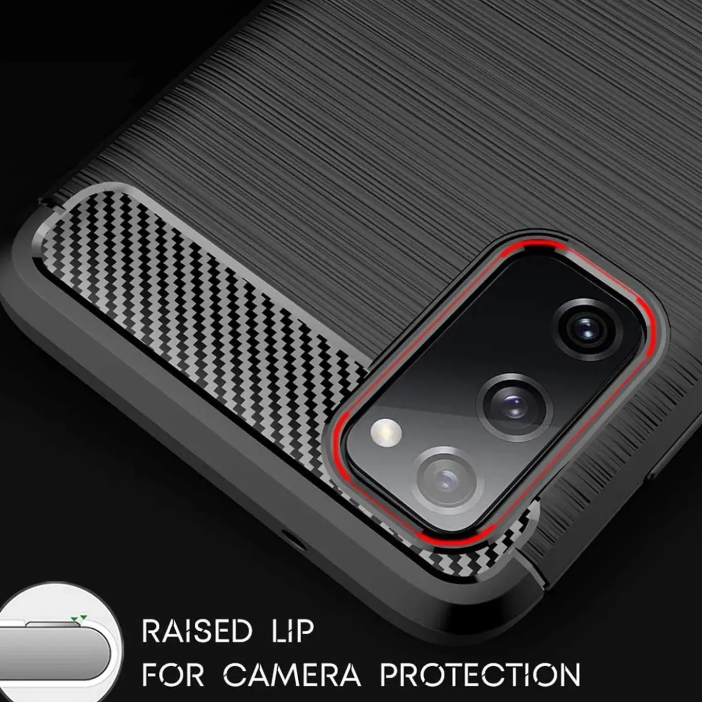 Samsung Galaxy S20 FE - Carbon Case Hülle, stoßfest