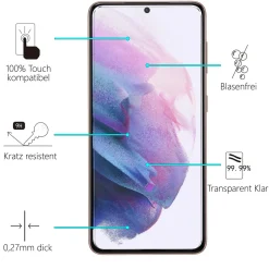 Samsung Galaxy S21 FE - 9H Displayschutzfolie 2x Display & Kamera