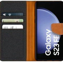 Samsung Galaxy S23 FE - Jeanslook Klapphülle mit Kartenfach