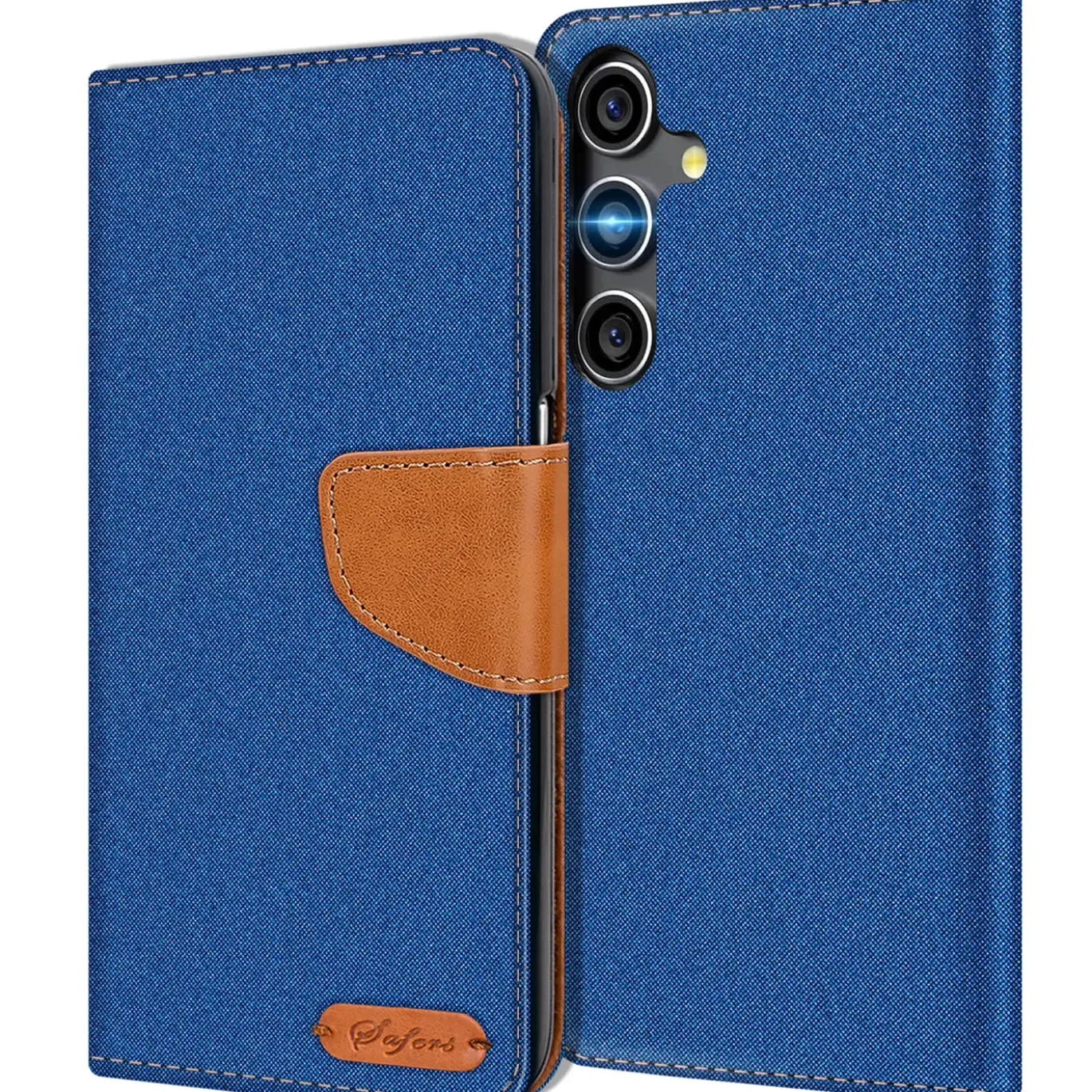 Samsung Galaxy S23 FE - Jeanslook Klapphülle mit Kartenfach