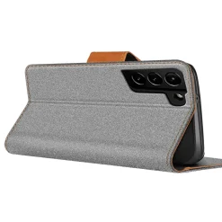 Samsung Galaxy S21 FE - Jeanslook Klapphülle mit Kartenfach