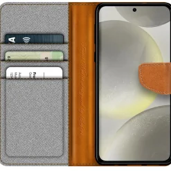Samsung Galaxy S24 FE - Jeanslook Klapphülle mit Kartenfach