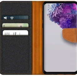 Samsung Galaxy S20 FE - Jeanslook Klapphülle mit Kartenfach