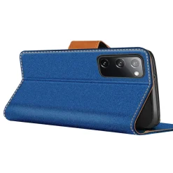 Samsung Galaxy S20 FE - Jeanslook Klapphülle mit Kartenfach