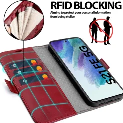 Samsung Galaxy S21 FE - Robuste Klapphülle mit RFID Block